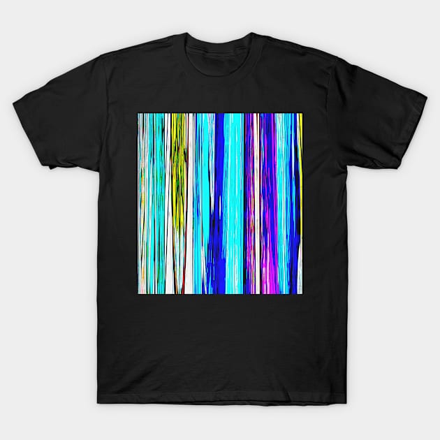 Blue Abstract Stripes 606 T-Shirt by Korey Watkins